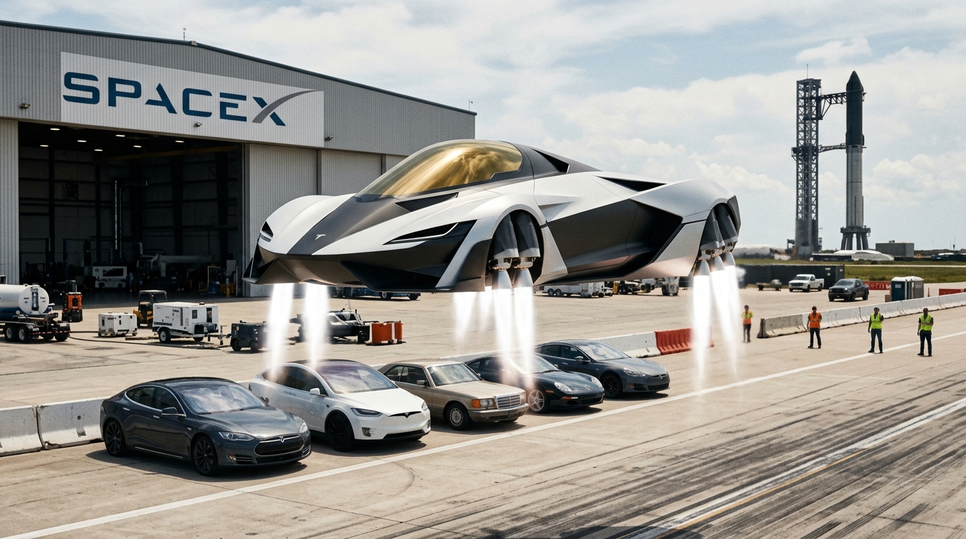 New Tesla Roadster Rocket SR-71 Aerospace Edition